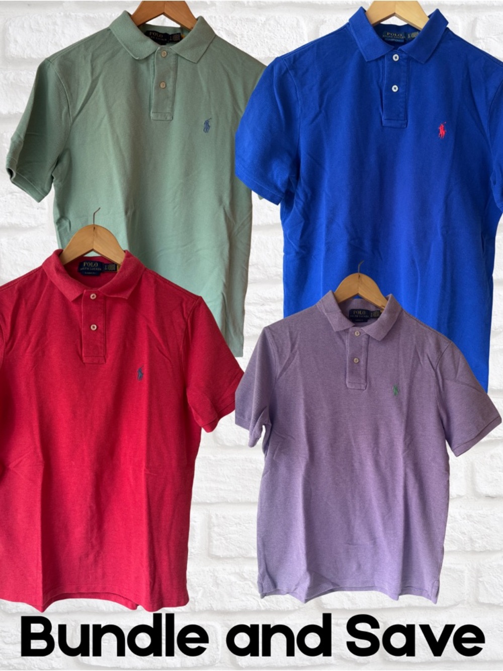Polo by Ralph Lauren Men's Red Polo with Navy Pony. The Iconic Mesh Polo Shirt.